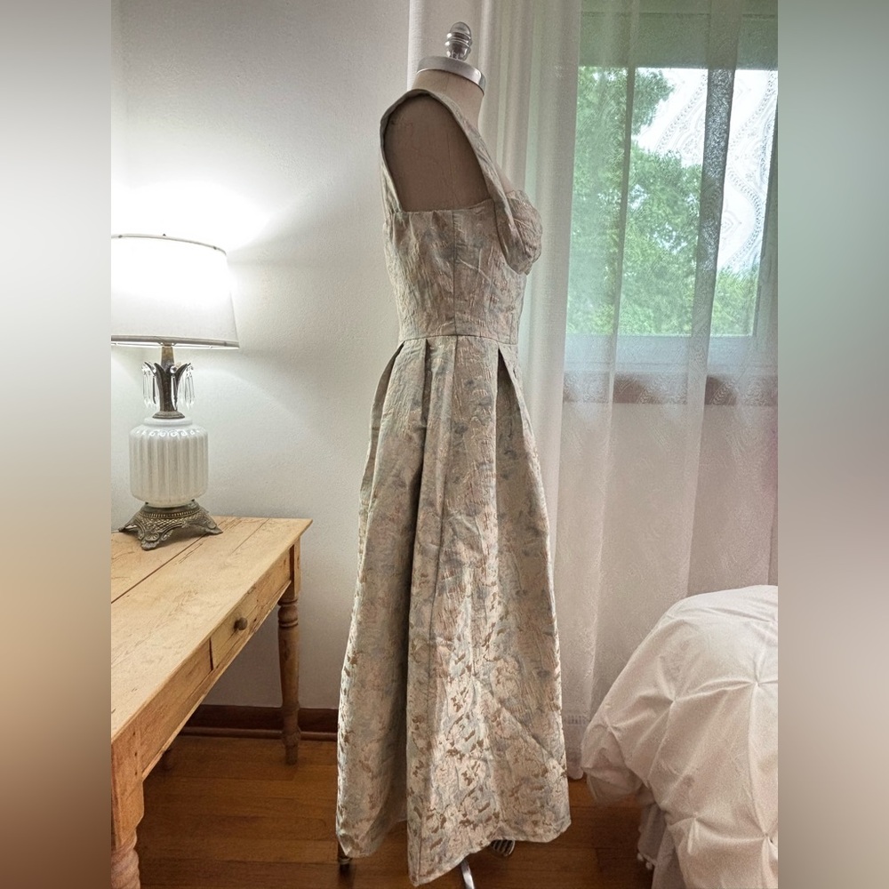 By Camilla Limited EditionGeorgina Dress, Large, EUC, Blue, Cream, Gold Metallic - Picture 5 of 16